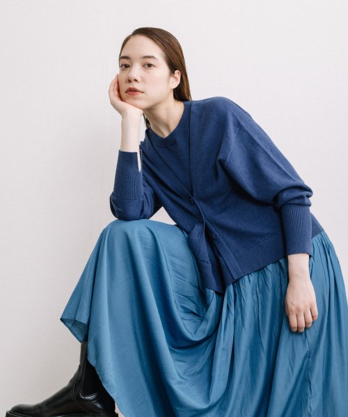 【Liyoca】コットンカシミヤレイヤードワンピース Liyoca 手洗い可