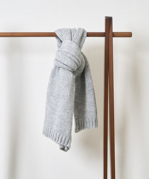 LANDWARDS SELECT(ランドワーズ セレクト)/【TWEEDMILL】Knit Muffler/ライトグレー 