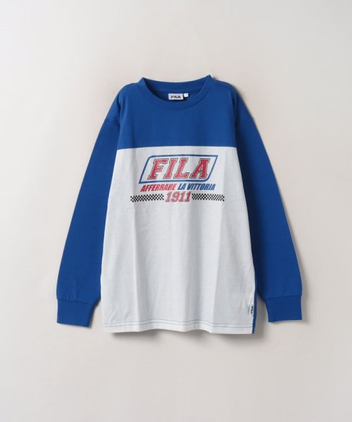 FILA（School Kids）(フィラ（スクール　キッズ）)/FILA男児ラバープリント長袖Tシャツ/ブルー