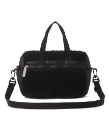 LeSportsac/PUFFY MINI DUFFELジェットブラックシェルパ/505736828