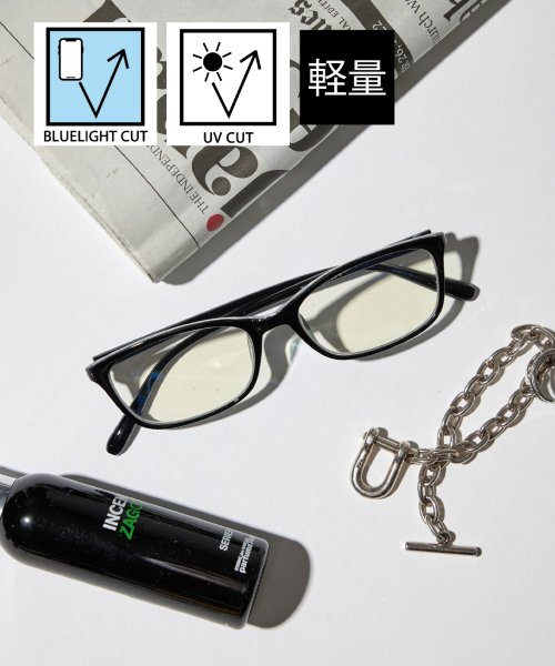 SETUP7(SETUP7)/【SETUP7】ブルーライトカット PC 眼鏡 メガネ アイウェア ボストン ウェリントン スクエア クリアレンズ TNY/ブラック6