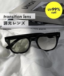 MAISON BREEZE(MAISON BREEZE)/【SETUP7】サングラス ウェリントン UVカット 紫外線対策 アイウェア 眼鏡 調光レンズ ユニセックス 軽量 ボストン クラシック カラーレンズ TNY/グリーン3