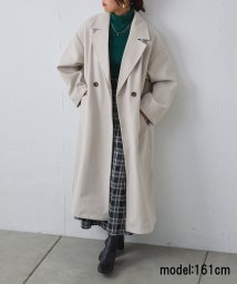 NICE CLAUP OUTLET/サイドスリットロングテーラードコート/505745445