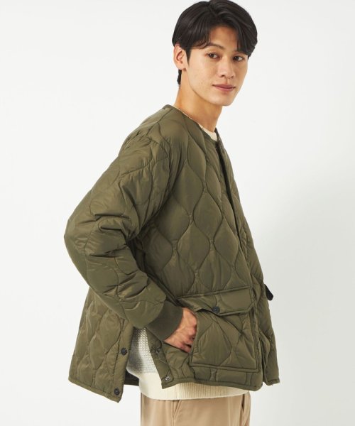 green label relaxing(グリーンレーベルリラクシング)/【WEB限定】＜TAION＞ミリタリー オーバーサイズ クルーネック ダウンジャケット/OLIVE