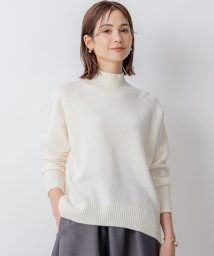 KUMIKYOKU（LARGE SIZE）(組曲（大きいサイズ）)/【8色展開・WEB限定】ウールカシミヤミックス ハイネック ニット/パールホワイト系