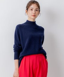 KUMIKYOKU（LARGE SIZE）(組曲（大きいサイズ）)/【8色展開・WEB限定】ウールカシミヤミックス ハイネック ニット/ネイビー系