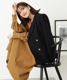 N Natural Beauty Basic(エヌナチュラルビューティベーシック)/パウダータッチキーネックワンピース《S Size Line》/キャメル