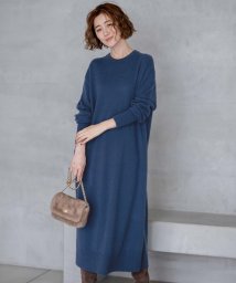 NIJYUSANKU（SMALL SIZE）(23区（小さいサイズ）)/【洗える】ウールカシミヤ ニットワンピース/ダルブルー系