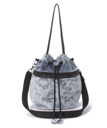 LeSportsac/DRAWSTRING BUCKET BAGベロアブルー/505736840