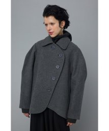 HeRIN.CYE(ヘリンドットサイ)/Round body wool coat/GRY