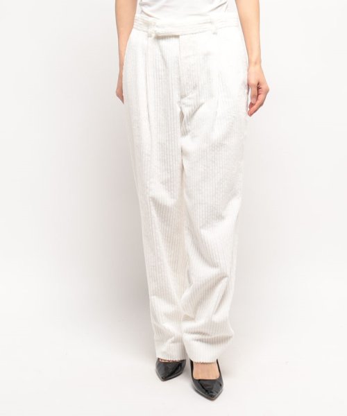 Droite Lautreamont(ドロワット　ロートレアモン)/【Droite select】PRAGKW0804 STRAIGHT PANTS/オフホワイト