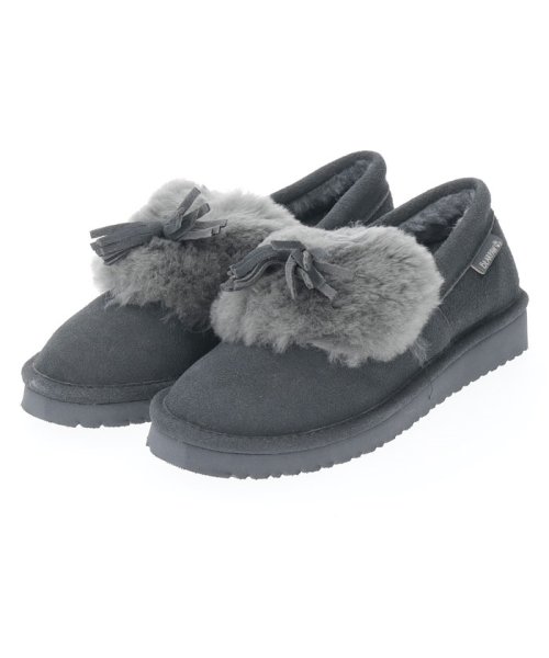 offprice.ec(offprice ec)/【BEARPAW/ベアパウ】タッセル付ボアデザインスリッポン/チャコール