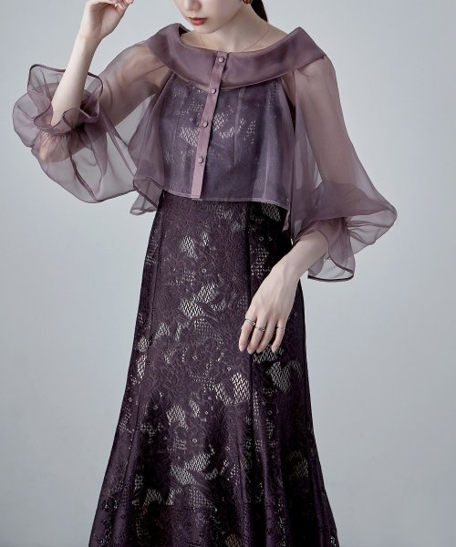 etoll. エトル シアーブラウス&マーメイドキャミソール セット ドレス 結婚式 パーティードレス オケージョン ワンピース お呼ばれ 二次会 マルチway ワンピース エトル ポリエステル100％ 着丈 5cm バスト 裾まわり