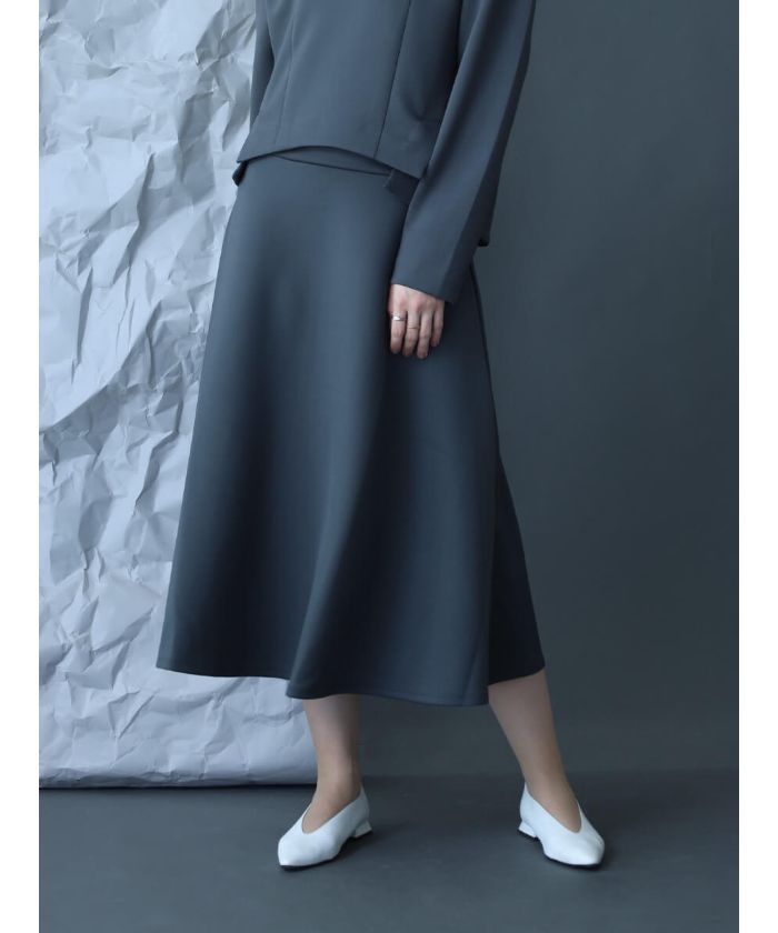 定価14000円 Aga ハイウエスト フレア スカート レンガ 日本製