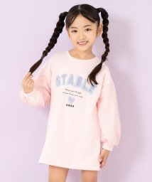 ANAP KIDS(アナップキッズ)/ファーワッペン チュール袖 裏毛 スウェット ワンピース/ピンク