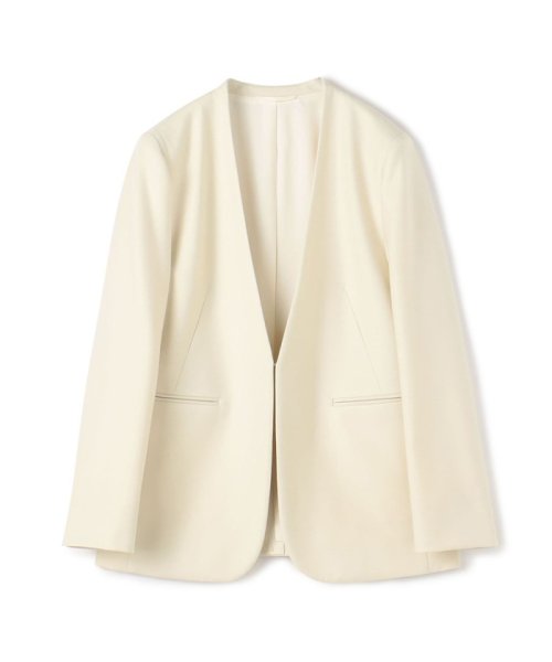 スーパーファインサキソニー ノーカラーフロントホックジャケット 