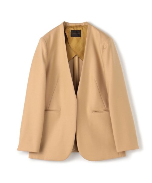 スーパーファインサキソニー ノーカラーフロントホックジャケット 