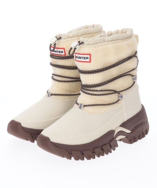 HUNTER(ハンター)/WOMENS WANDERER SHORT SHERPA SNOW BOOT/ホワイト系