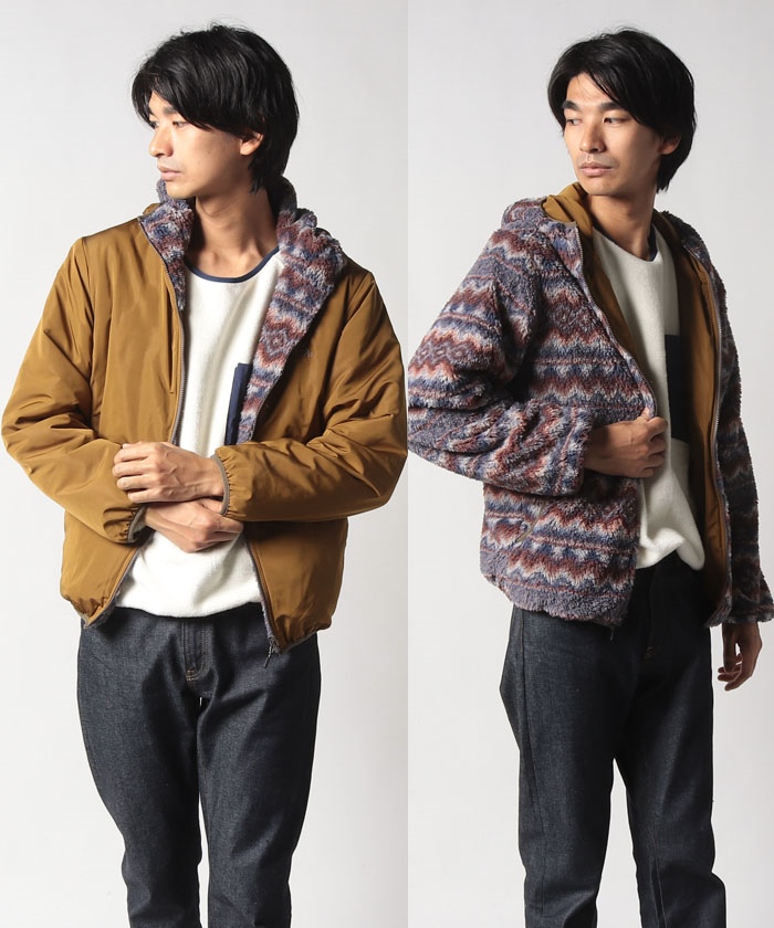 KRIFF MAYER アウター Men's 柄ボアひっくりキルト JACKET メンズ L 17