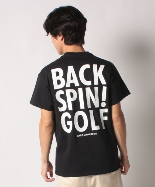 BACK SPIN! (バックスピン)/BACKSPIN! BIG LOGO  POCKET  T SHIRT/ブラック