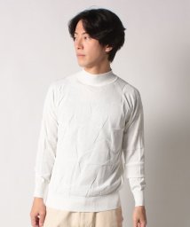 BACK SPIN! (バックスピン)/BS! STAR and Border KNIT SWEATER/ホワイト