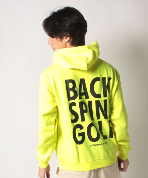 BACK SPIN! (バックスピン)/BACK SPIN BACK LOGO PARKA/ネオンイエロー