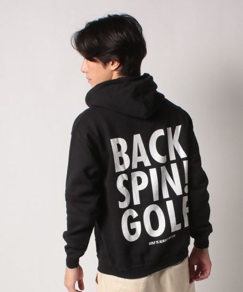 BACK SPIN! (バックスピン)/BACK SPIN BACK LOGO PARKA/ブラック