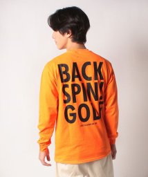 BACK SPIN! (バックスピン)/BACKSPIN! BACK LOGO Long Tshirt/ネオンオレンジ
