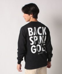 BACK SPIN! (バックスピン)/BACKSPIN! BACK LOGO Long Tshirt/ブラック