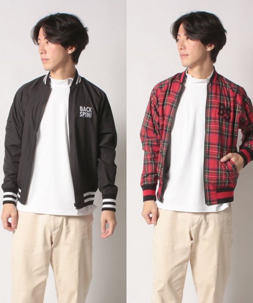 BACK SPIN! (バックスピン)/BACK SPIN! Reversible Blouson/ブラック/レッド