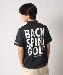 BACK SPIN! (バックスピン)/BACK SPIN! Mock Neck T Shirt/ブラック