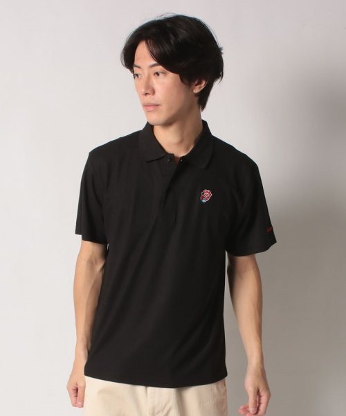 BACK SPIN! (バックスピン)/RS JP original LOGO  POLO SHIRT/ブラック