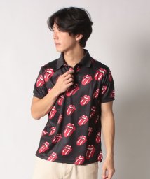 BACK SPIN! /RS  Red Lick Pattern POLO SHIRT/505742808