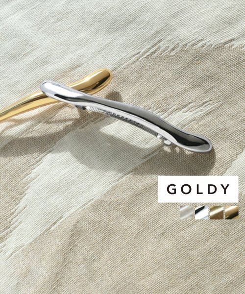 GOLDY(GOLDY)/【GOLDY】フローイング ライン バレッタ シルバー ゴールド オケージョン 結婚式 アクセサリー / 6220203/シルバー