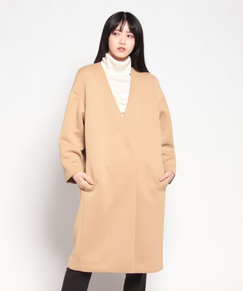 スポンジングジャージー Vネックコート 