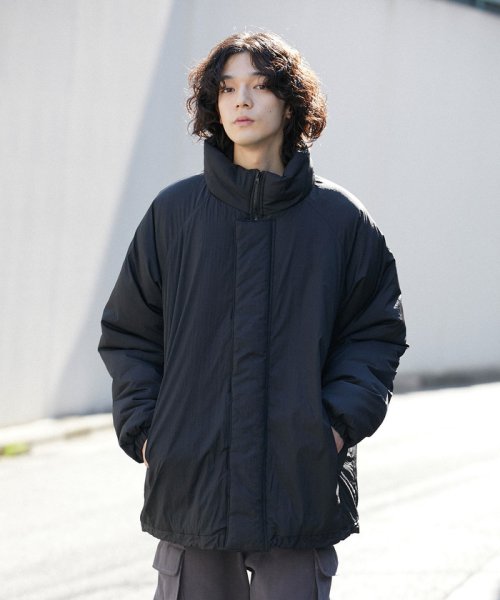 JUNRed(ジュンレッド)/LOOSE MILITARY ZIP BLOUSON － ルーズミリタリージップブルゾン/ブラック（01）