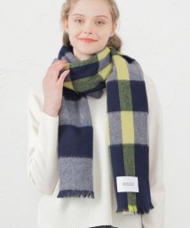 MACKINTOSH PHILOSOPHY(マッキントッシュ フィロソフィー)/ウォッシャブルカシミヤカラーブロックストール/【店舗限定】イエロー