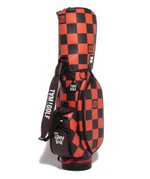 TAM!GOLF(タムゴルフ)/【TAM!GOLF】CHECKER CART TYPE CADDIE BAG/オレンジ×ブラウン