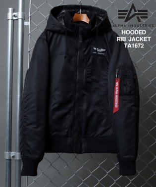 marukawa shonan/【ALPHA/アルファ】THERMOLITE HOODED RIB JACKET/フーデッドリブジャケット TA1672 ミリタリーブルゾン アウター /505746406