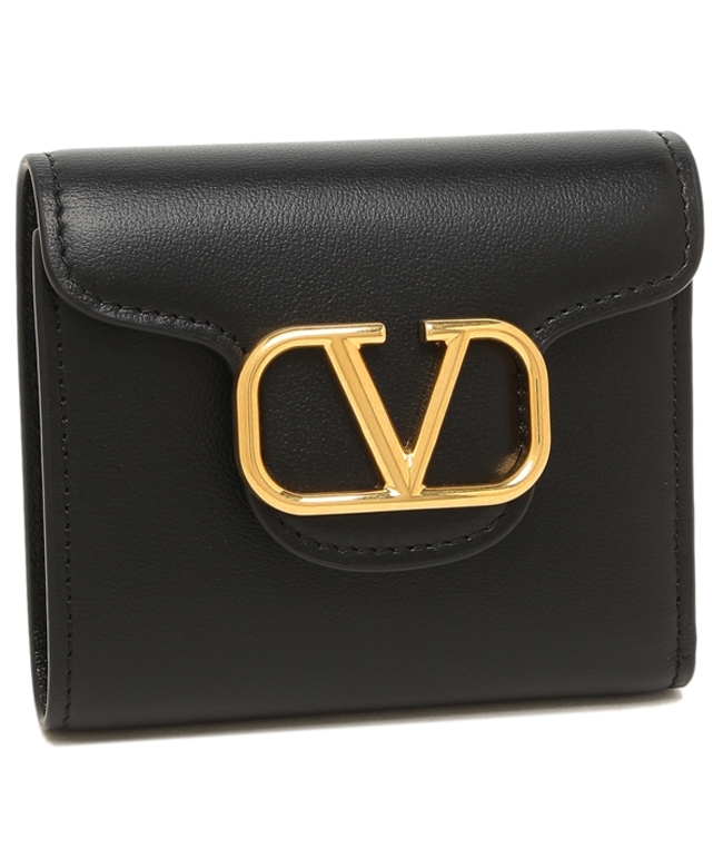 【新品・未使用】ヴァレンティノ ガラヴァーニ 三つ折り財布 ブラック レザー