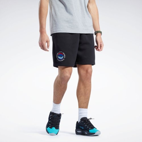 Reebok(Reebok)/シティー リーグ フリース ショートパンツ / BB CITY LEAGUE FLEECE SHORT PANTS/ブラック