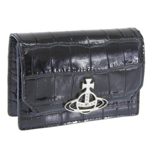 Vivienne Westwood(ヴィヴィアン・ウエストウッド)/Vivienne Westwood ヴィヴィアンウエストウッド CROCODILE BUSINESS CARD HOLDER クロコダイル カード ホルダー カ/ブラック