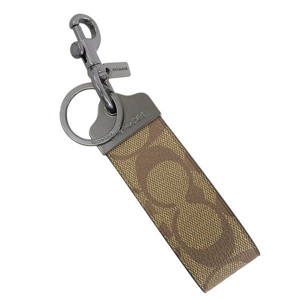 セール】COACH コーチ LOOP KEY FOB ループ キー フォブ シグネチャー