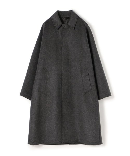 ウールカシミヤ ステンカラーコート 