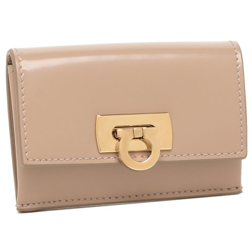 フェラガモ カードケース ワンダ ベージュ レディース FERRAGAMO 220435 0763024 FERRAGAMO フェラガモ カードケース ワンダ ベージュ レディース