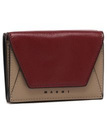 MARNI/マルニ 三つ折り財布 ミニ財布 ワインレッド ベージュ メンズ MARNI PFMI0052U0 P2644 ZO596 TRIFOLD WALLET WINE/505761237