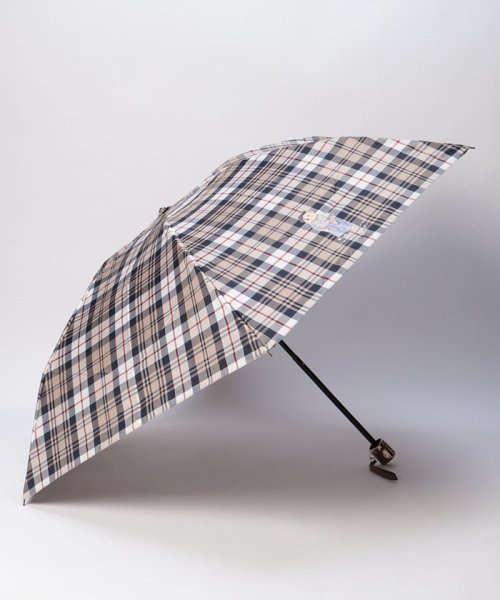 POLO RALPH LAUREN(umbrella)(ポロラルフローレン（傘）)/折りたたみ傘　チェック×POLO BEAR/ベージュ