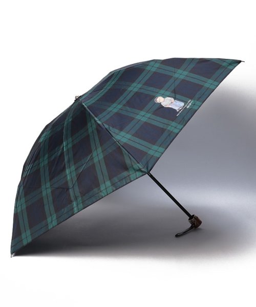 POLO RALPH LAUREN(umbrella)(ポロラルフローレン（傘）)/折りたたみ傘　チェック×POLO BEAR/ディープブルー