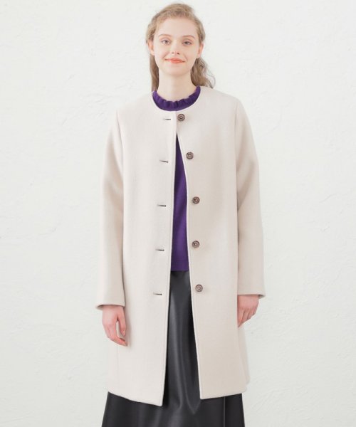 リバービーバーノーカラーコート 