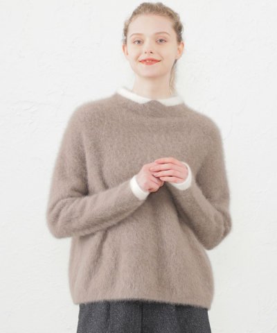Cleric Collar Knit フォックスカシミヤ